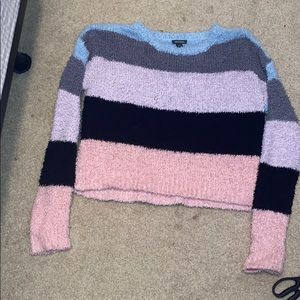 Soft color block sweater